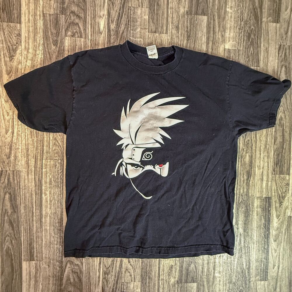 Club Comfort 100% Cotton Made in USA Anime Graphic Tee Black